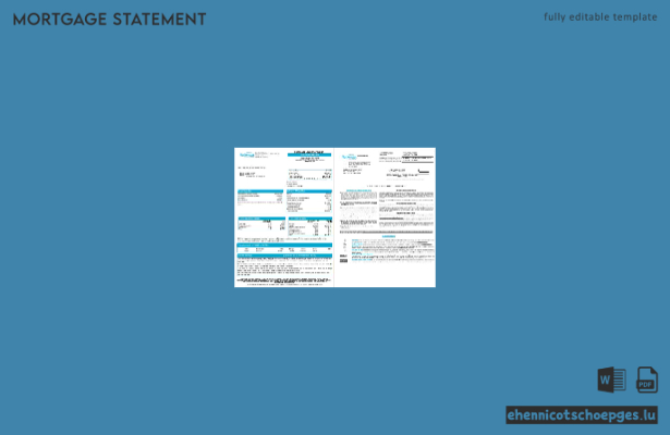 USA Texas Nationstar Mortgage LLC Hypothekendarlehensabrechnung, 8 Seiten, Beispielvorschau